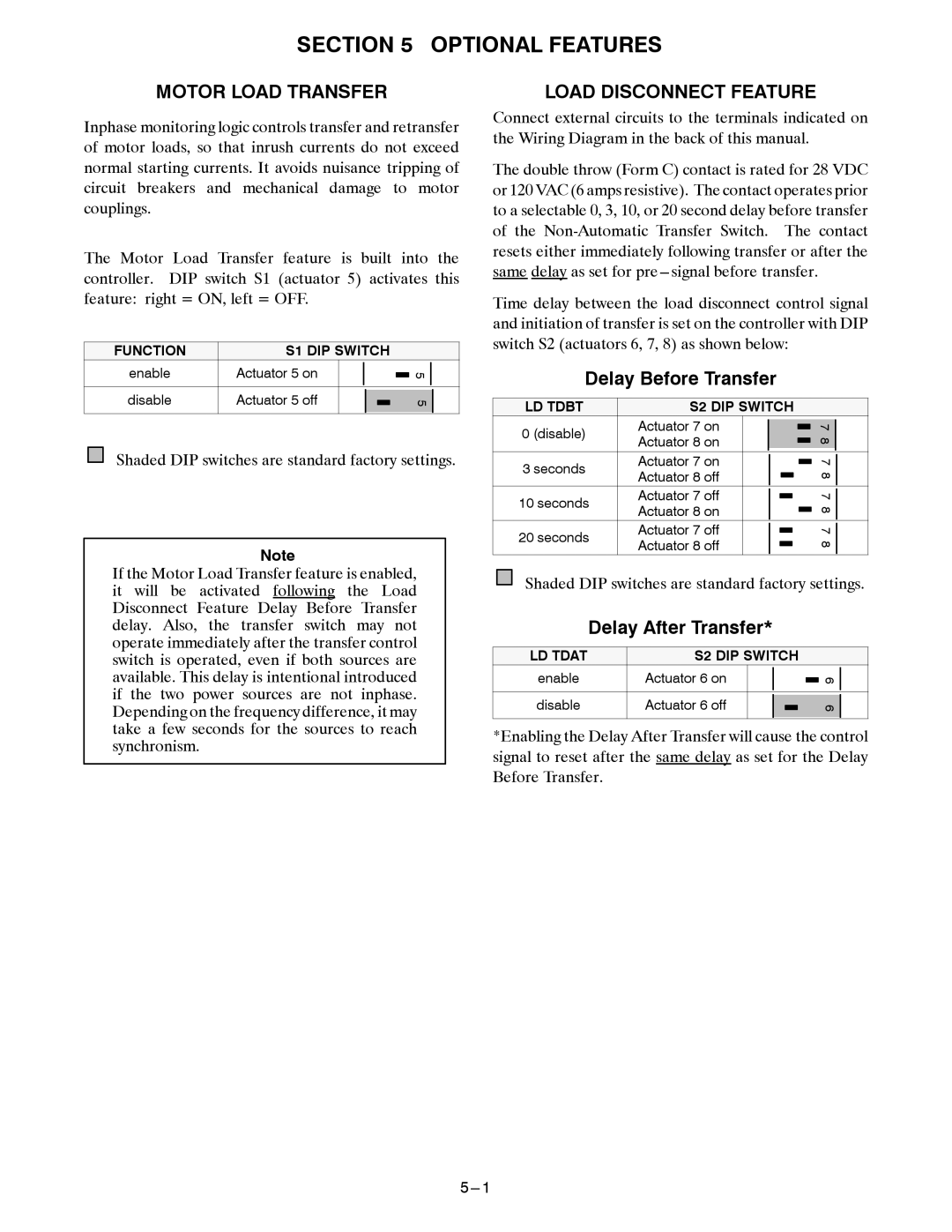 Emerson 381333230 manual Optional Features, Delay Before Transfer, Delay After Transfer 