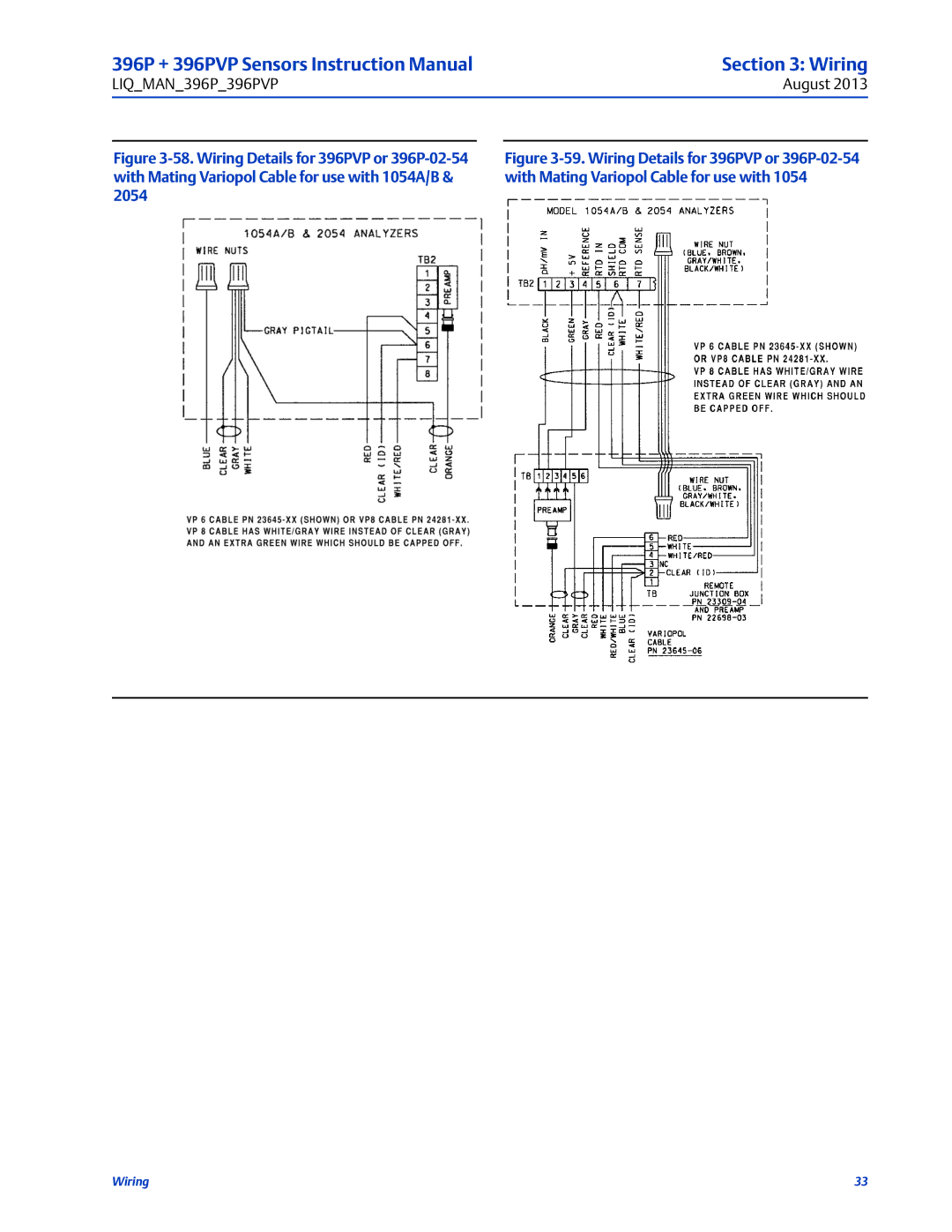 Emerson 396PVP instruction manual Wiring 