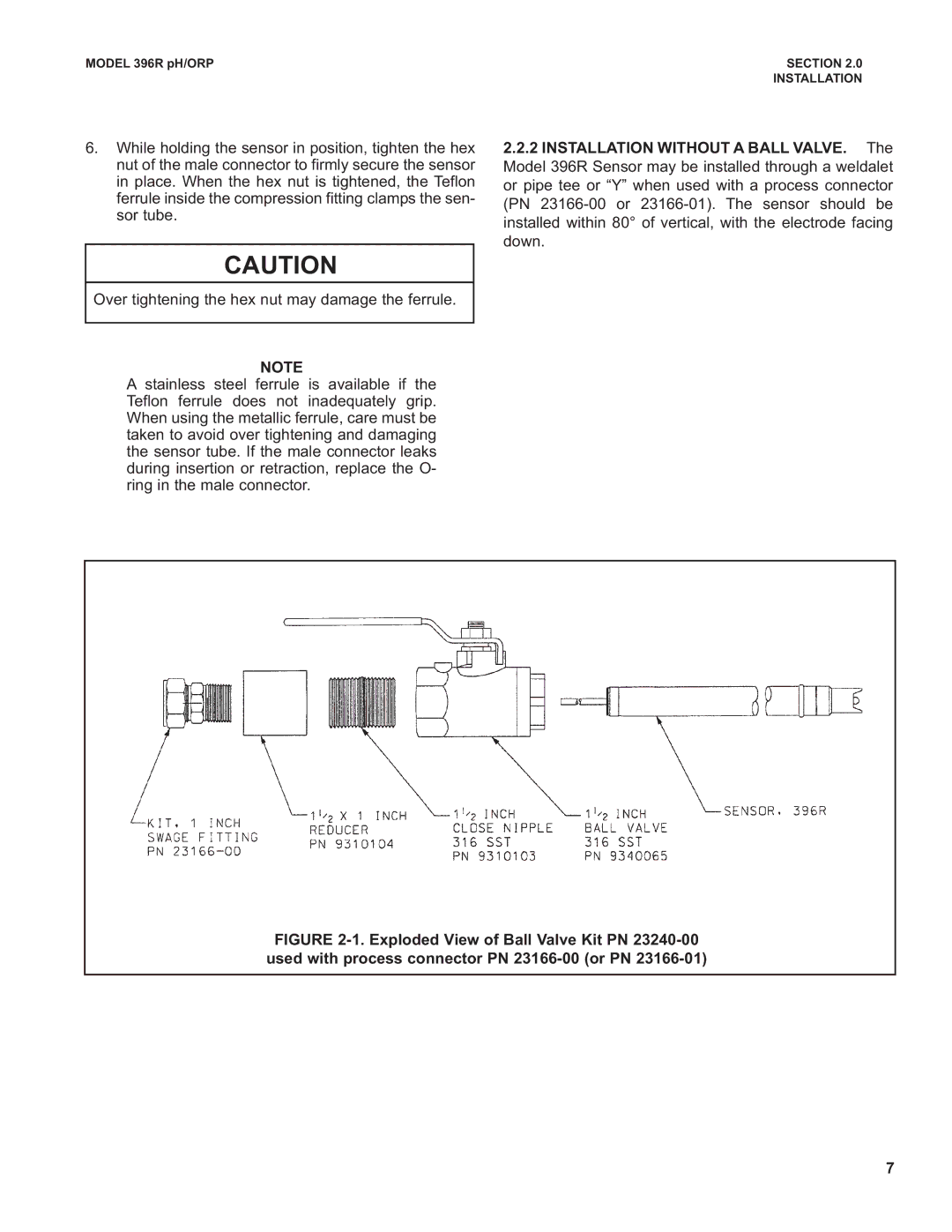 Emerson 396RVP instruction manual Section 