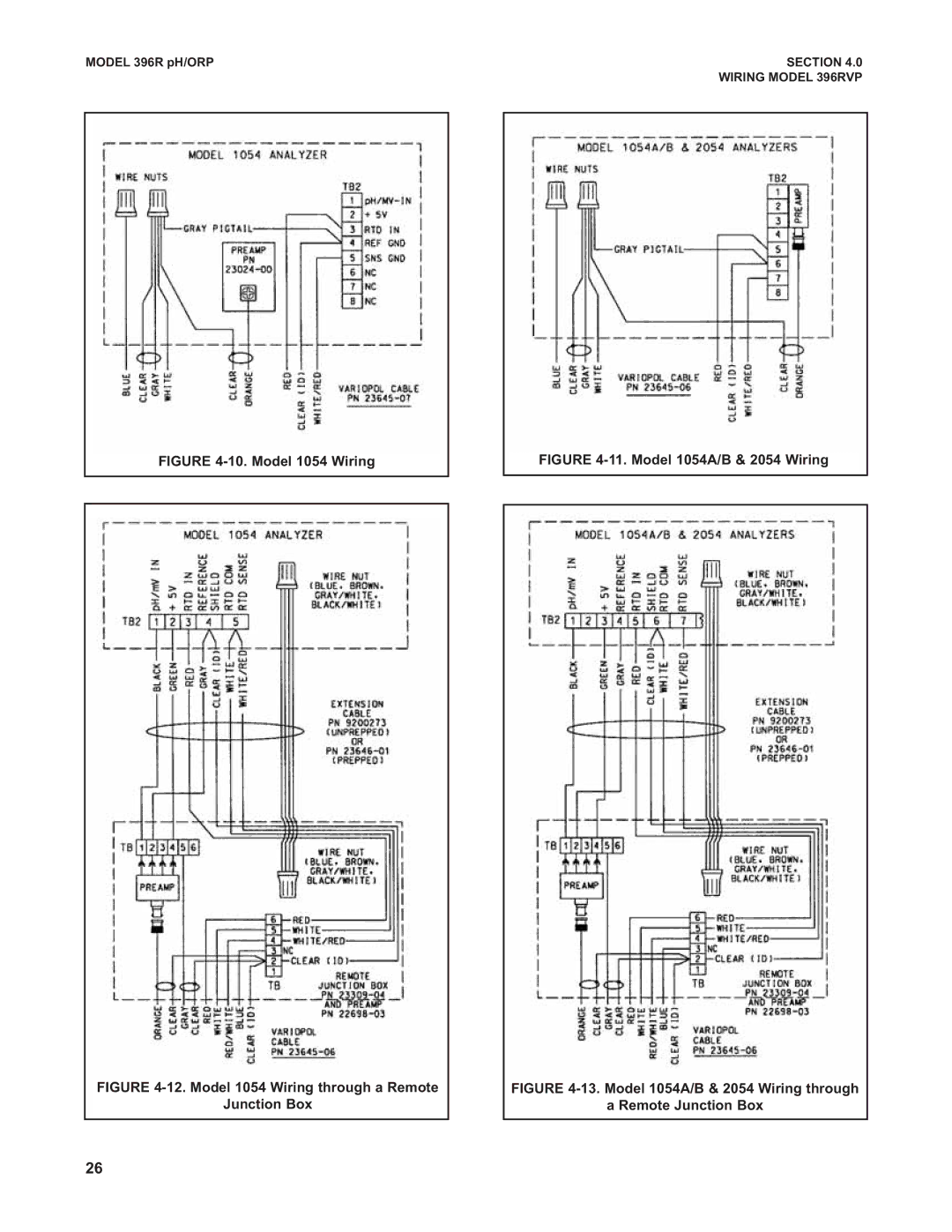 Emerson 396RVP instruction manual Model 1054 Wiring 