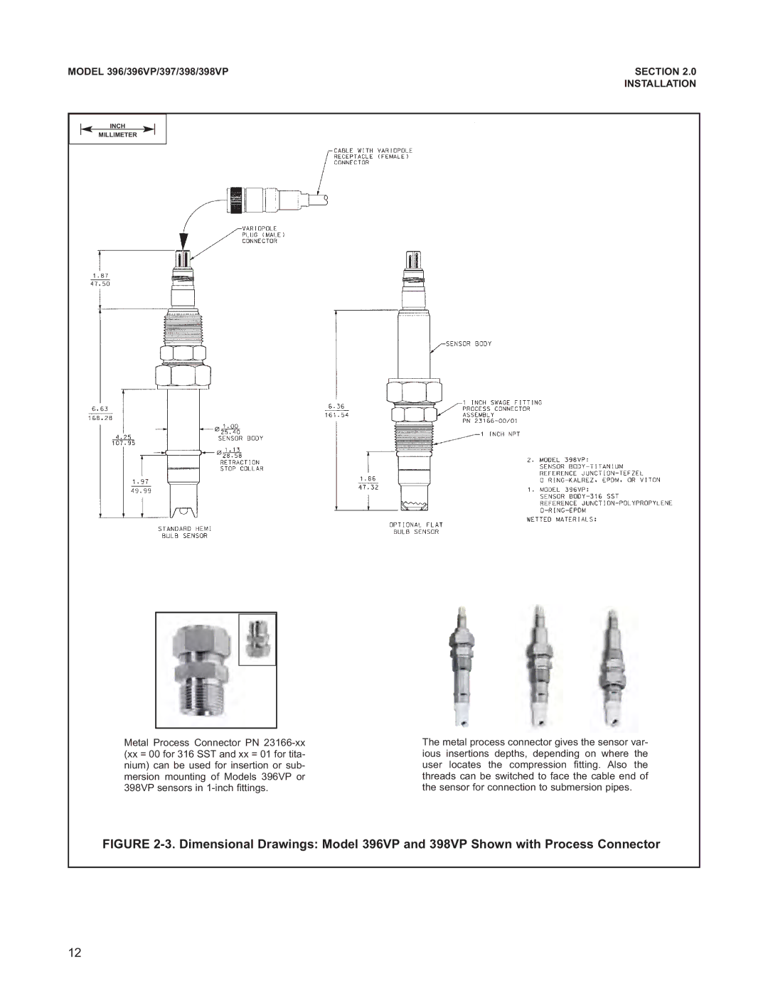 Emerson 396VP, 398VP, 397 instruction manual Section 