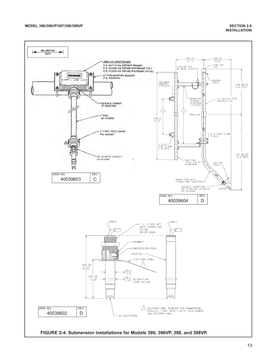 Emerson 396VP, 398VP, 397 instruction manual 40039603 C 