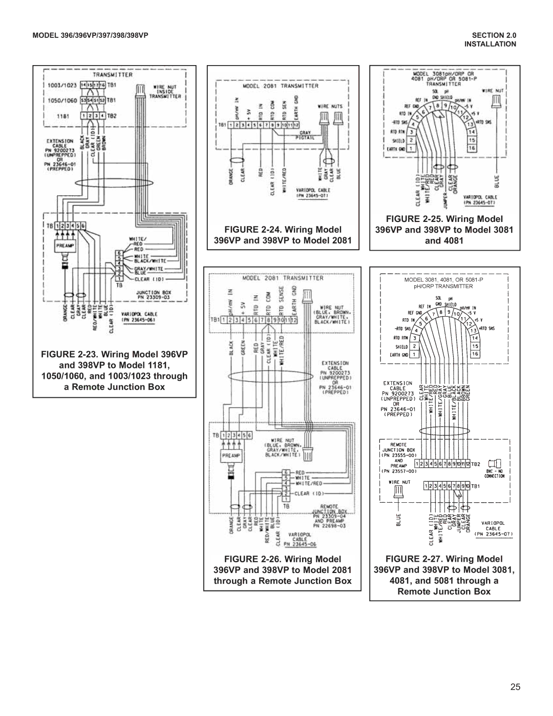 Emerson 397 instruction manual Wiring Model 396VP and 398VP to Model 