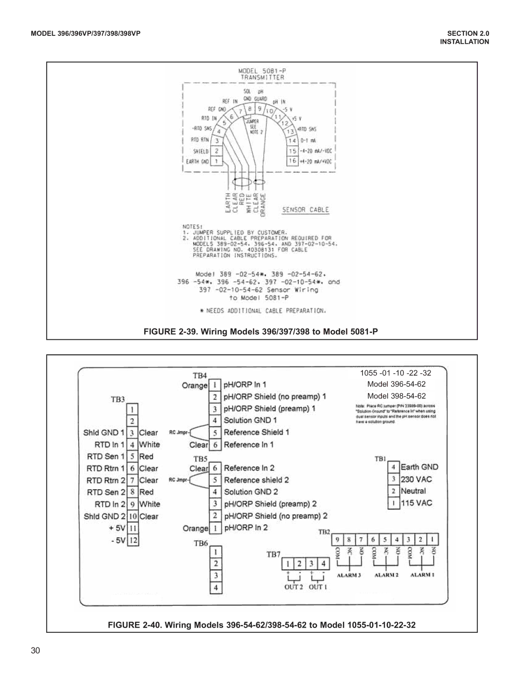 Emerson 396VP, 398VP instruction manual Wiring Models 396/397/398 to Model 5081-P 