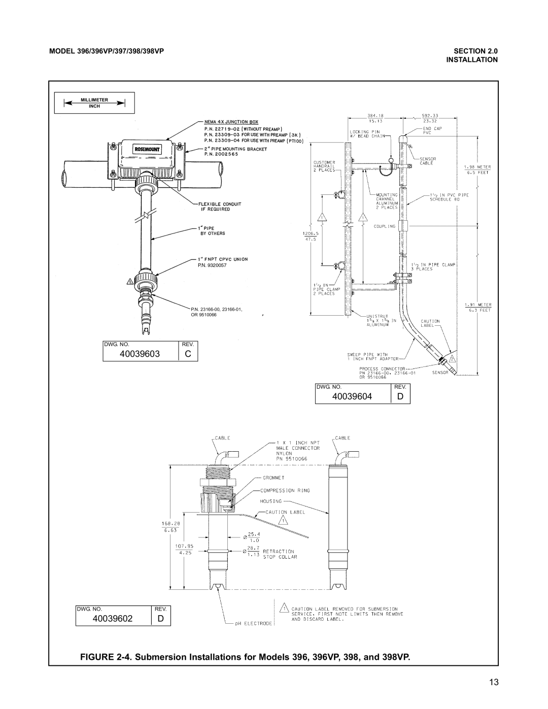 Emerson 396VP, 398VP, 397 instruction manual 40039603 C 