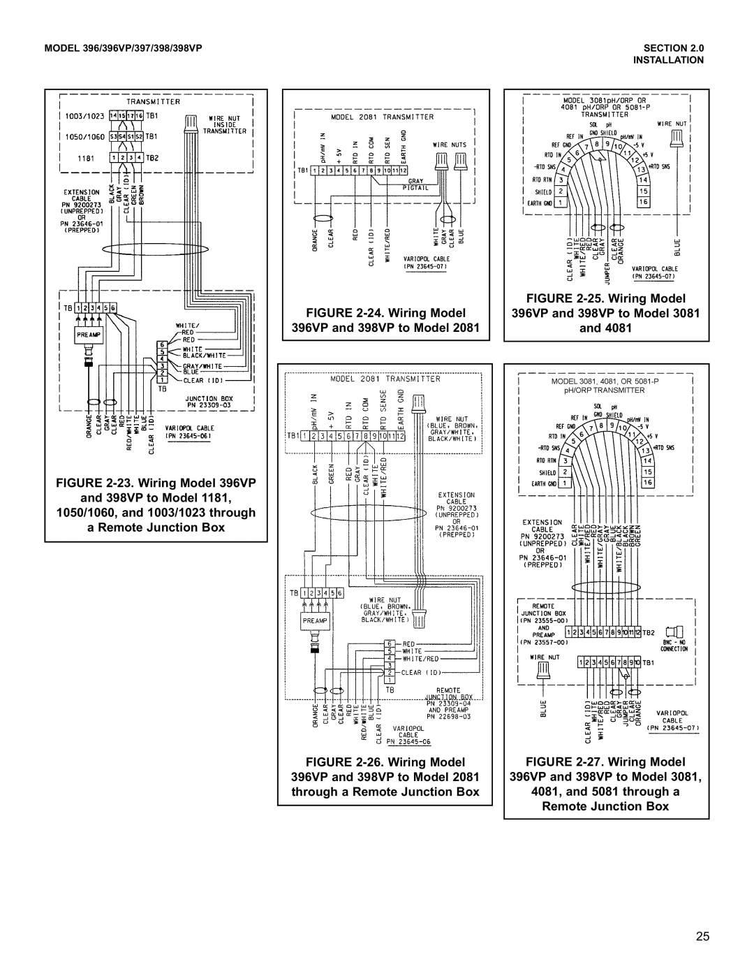 Emerson 397 instruction manual Wiring Model 396VP and 398VP to Model 