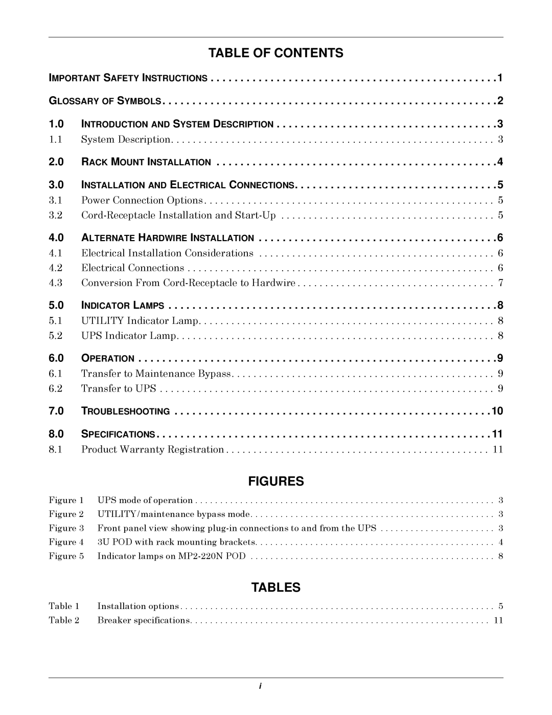 Emerson 3U MP2-220N user manual Figures 