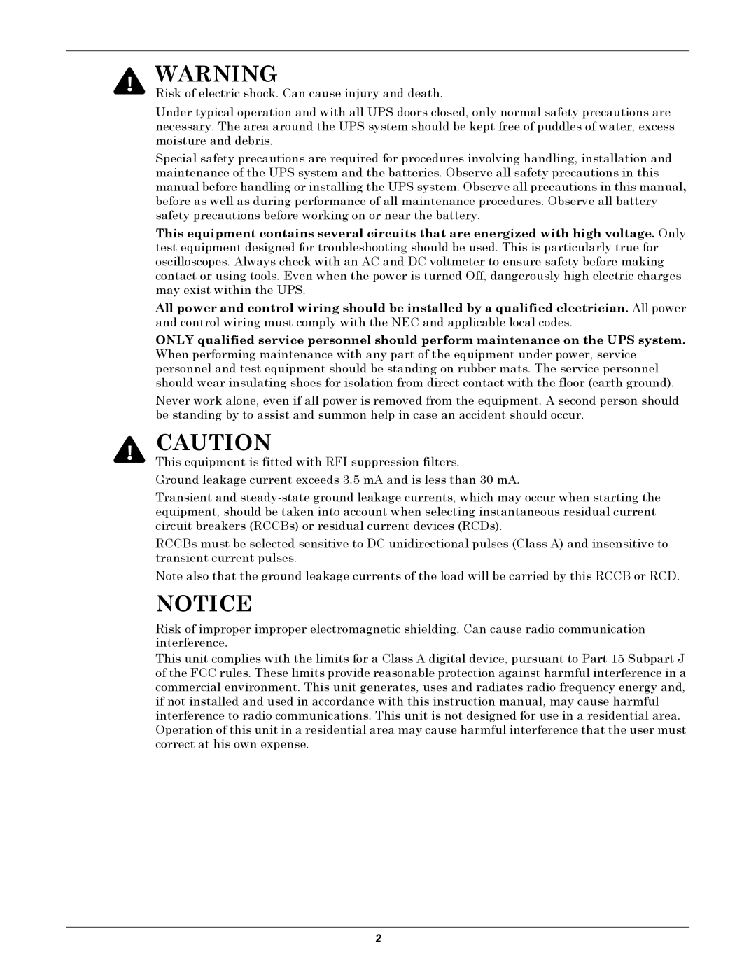 Emerson 40-200KVA user manual 