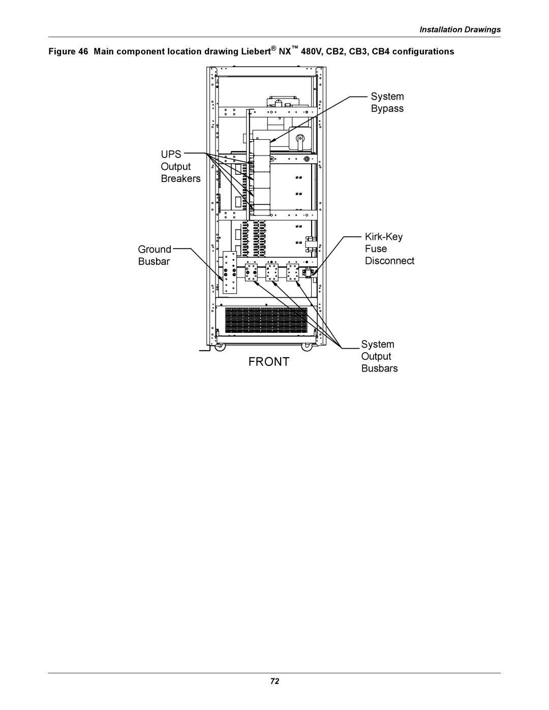 Emerson 40-200KVA user manual Front 