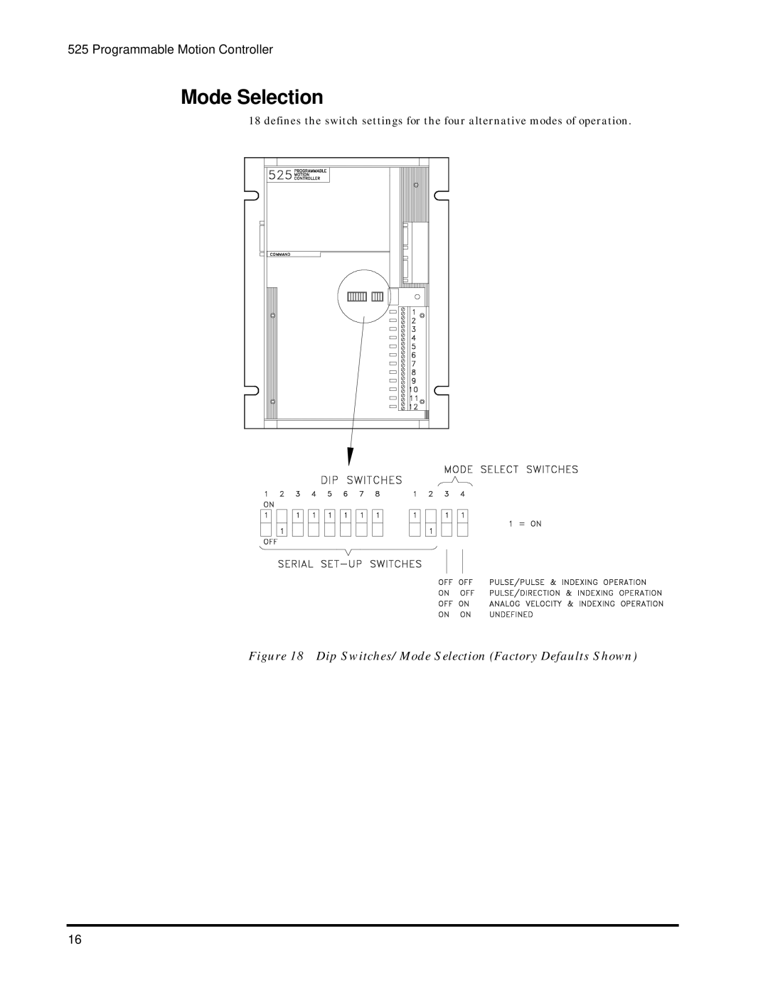 Emerson 400276-01 operation manual Dip Switches/Mode Selection Factory Defaults Shown 