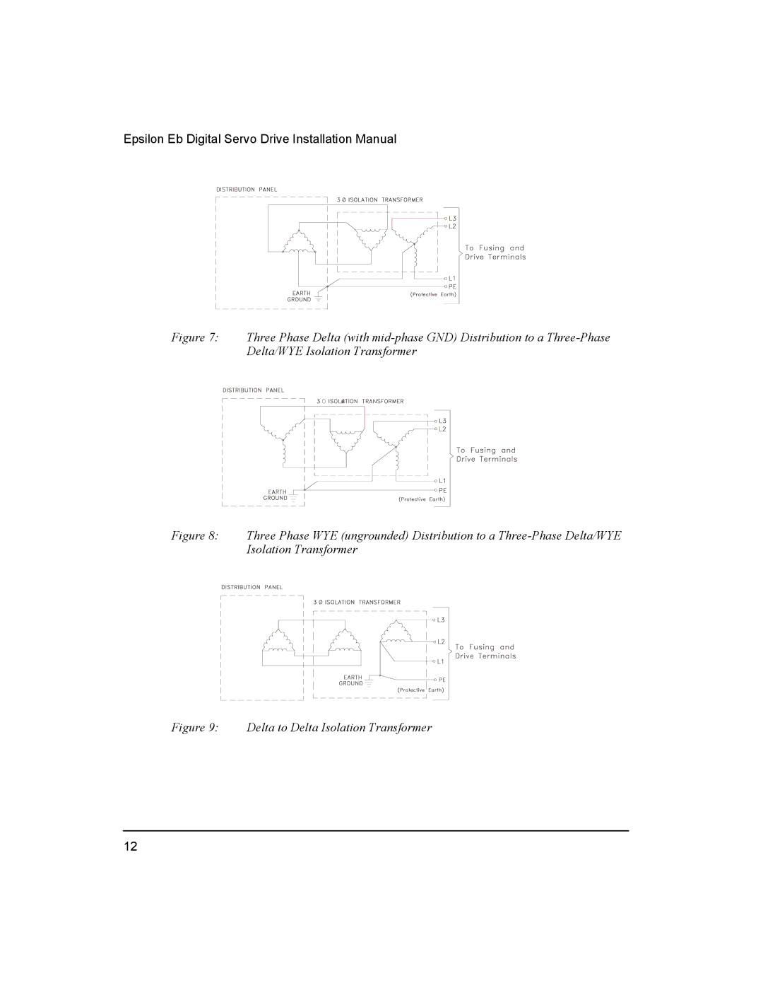 Emerson 400501-05, Epsilon Eb Digital Servo Drive installation manual Delta to Delta Isolation Transformer 