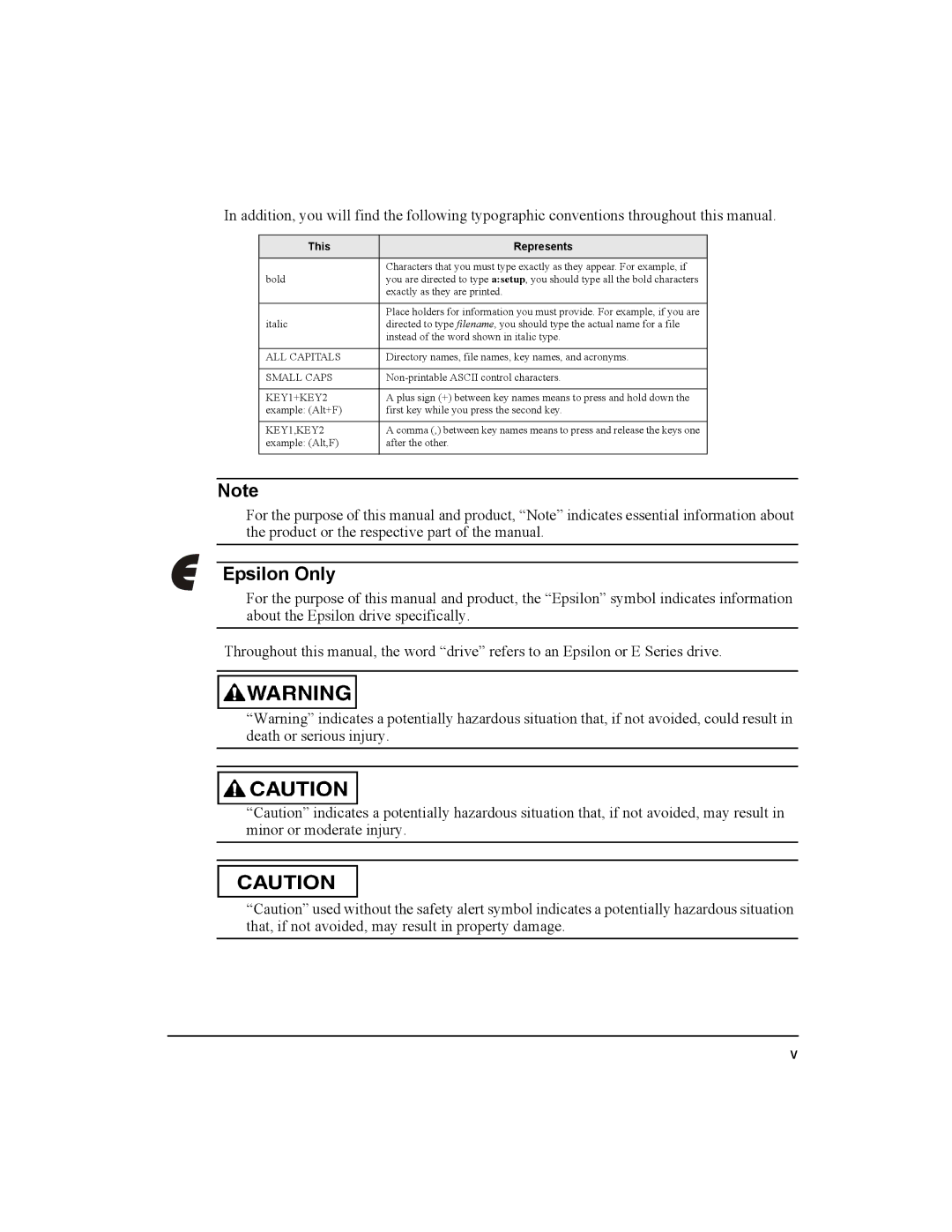 Emerson Epsilon Eb Digital Servo Drive, 400501-05 installation manual Epsilon Only, This Represents 