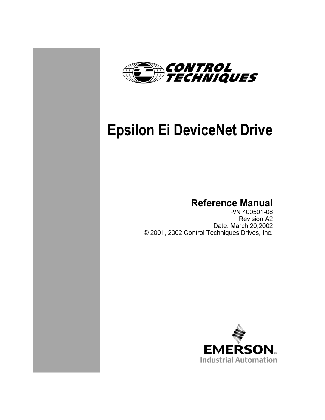 Emerson 400501-08 manual Reference Manual 