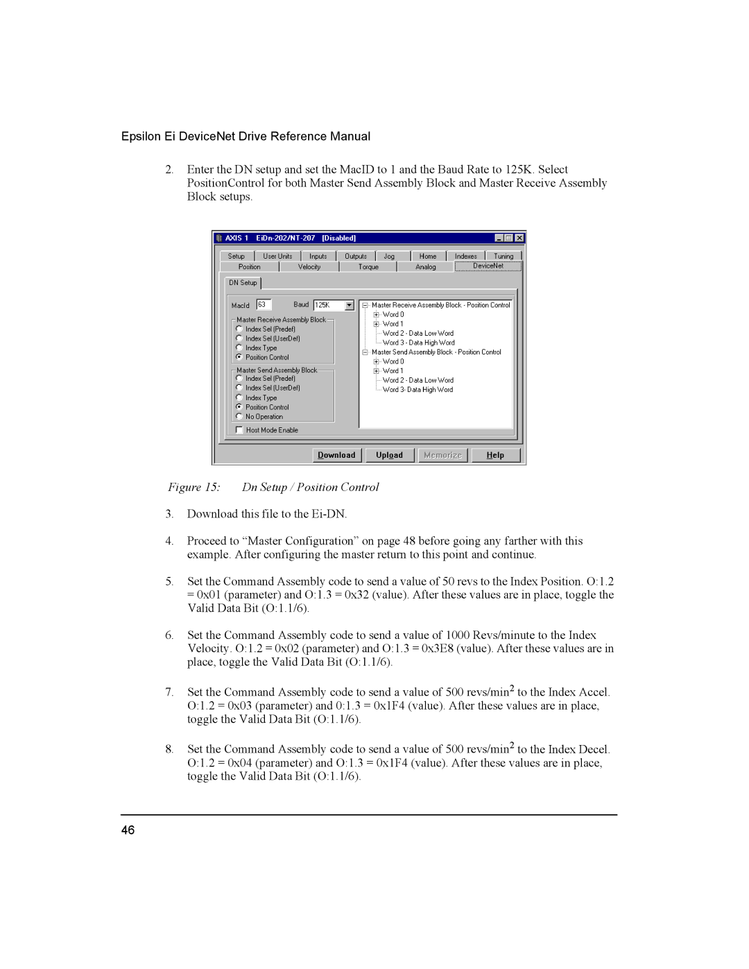 Emerson 400501-08 manual Dn Setup / Position Control 