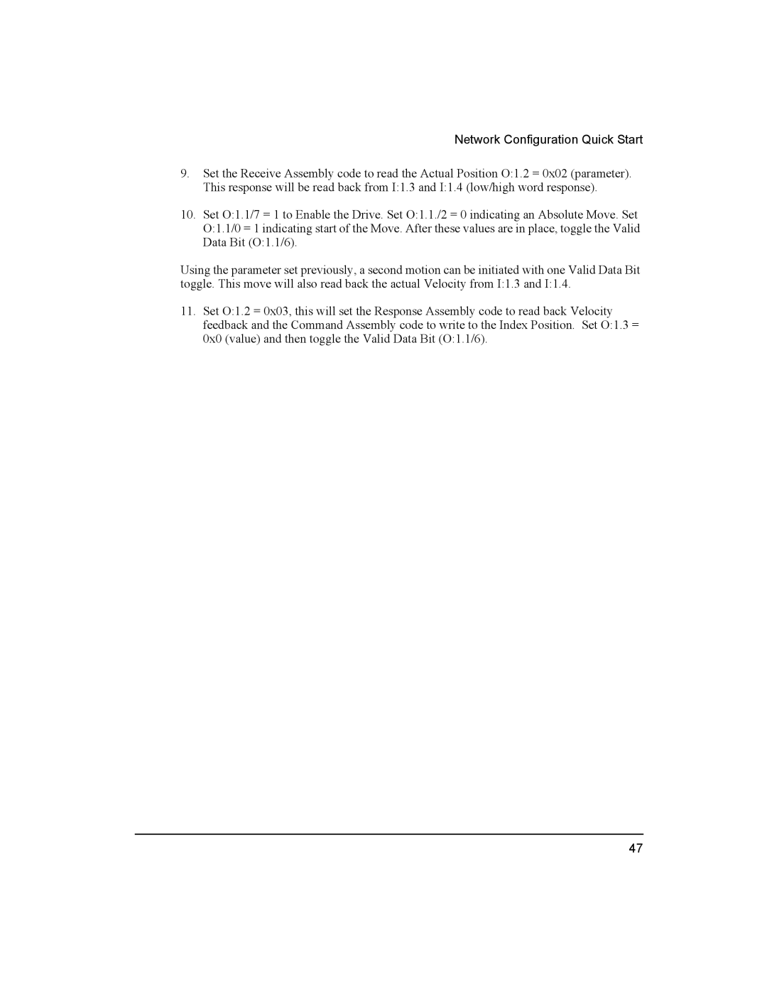 Emerson 400501-08 manual Network Configuration Quick Start 