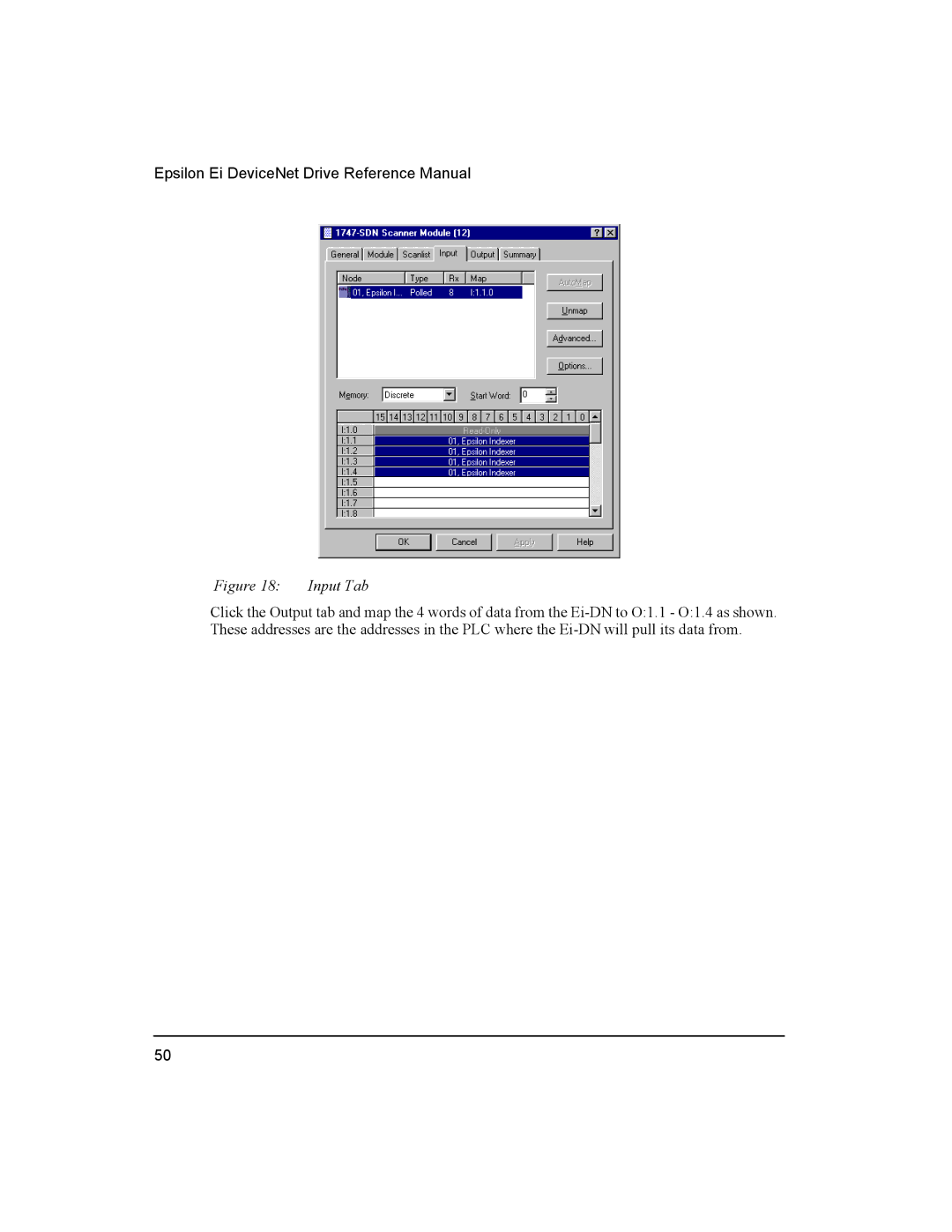 Emerson 400501-08 manual Input Tab 