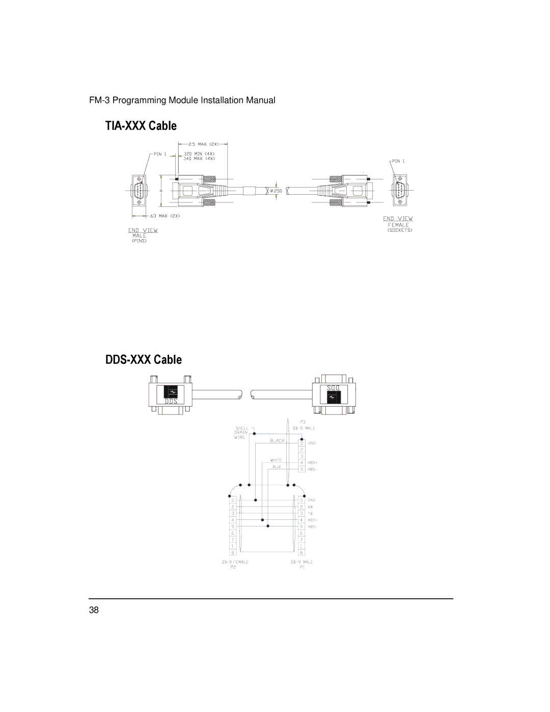 Emerson 400508-02 installation manual TIA-XXX Cable DDS-XXX Cable 