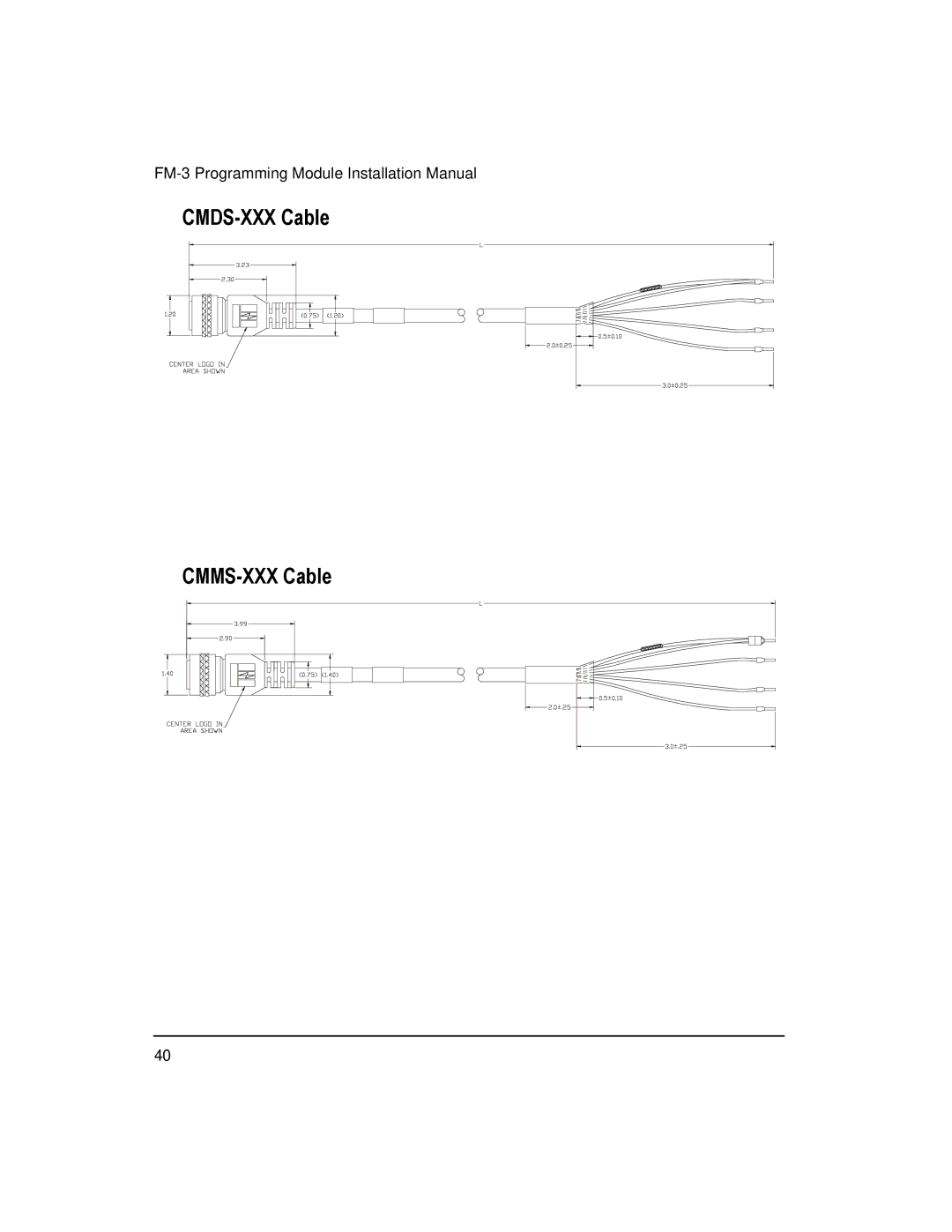 Emerson 400508-02 installation manual CMDS-XXX Cable CMMS-XXX Cable 