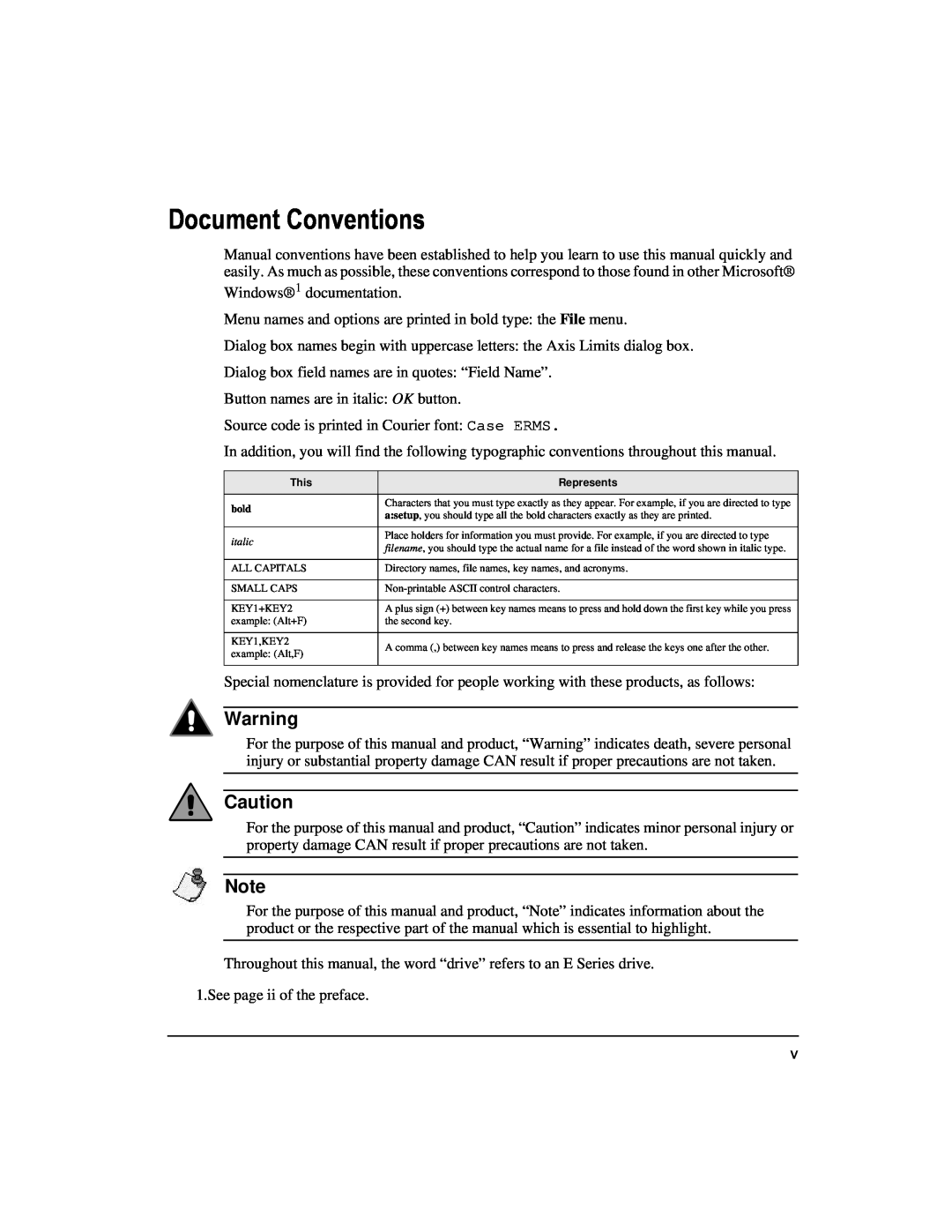 Emerson 400508-02 installation manual Document Conventions 