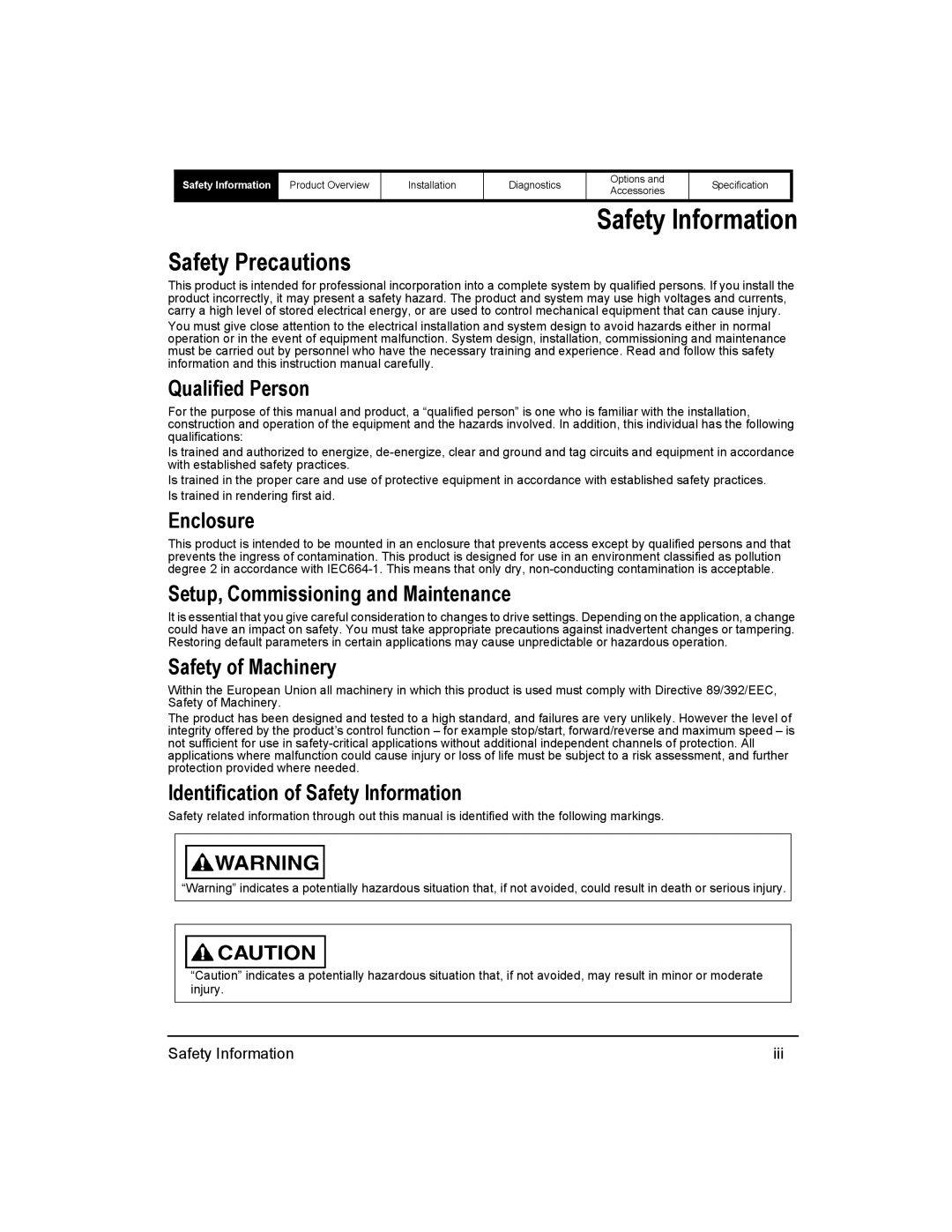 Emerson 400518-01 installation manual Safety Precautions 