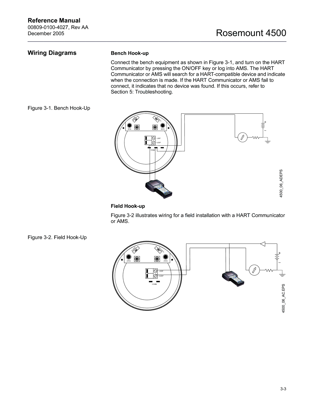 Emerson 4500 manual Wiring Diagrams, Bench Hook-Up 