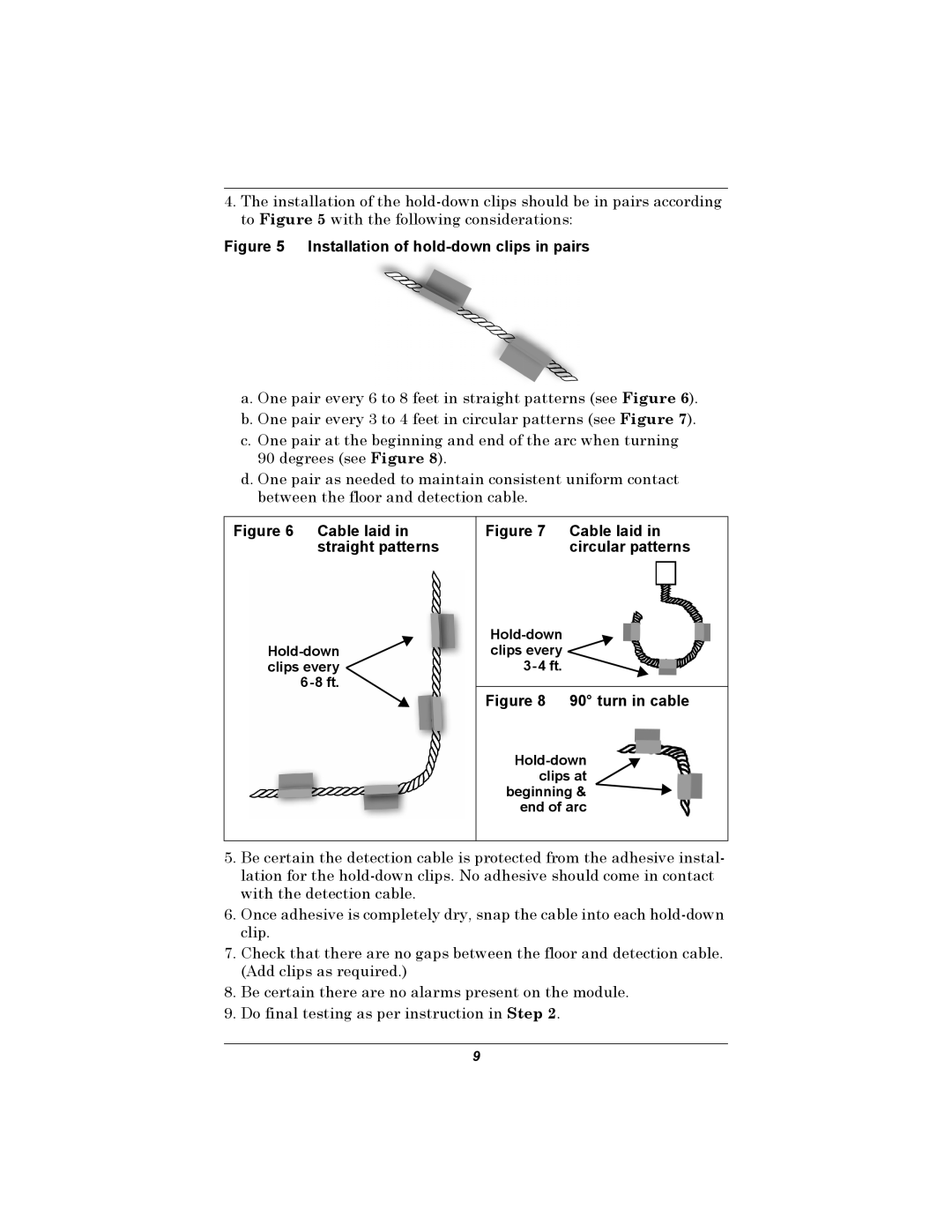 Emerson 460 installation manual Installation of hold-down clips in pairs 