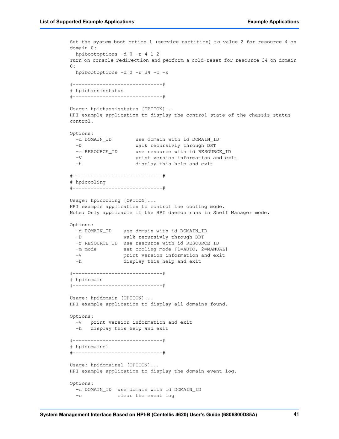 Emerson 4620 manual List of Supported Example ApplicationsExample Applications 