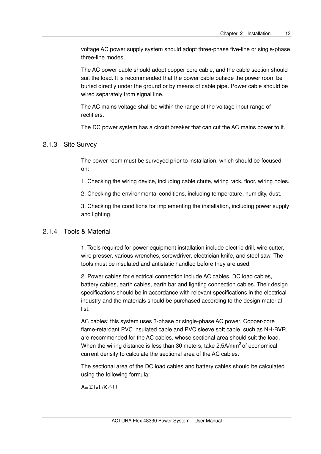 Emerson 48330 user manual Site Survey, Tools & Material 