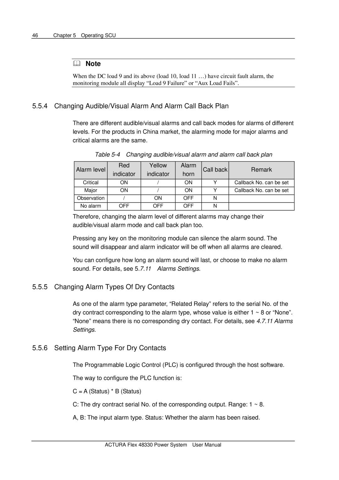 Emerson 48330 user manual Changing Audible/Visual Alarm And Alarm Call Back Plan, Changing Alarm Types Of Dry Contacts 