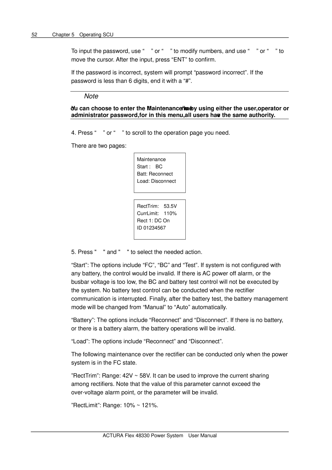 Emerson 48330 user manual Operating SCU 