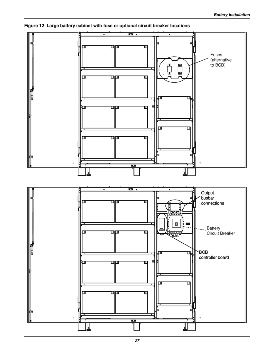 Emerson 50 and 60 Hz, 400V, 30-200kVA user manual Bcb 