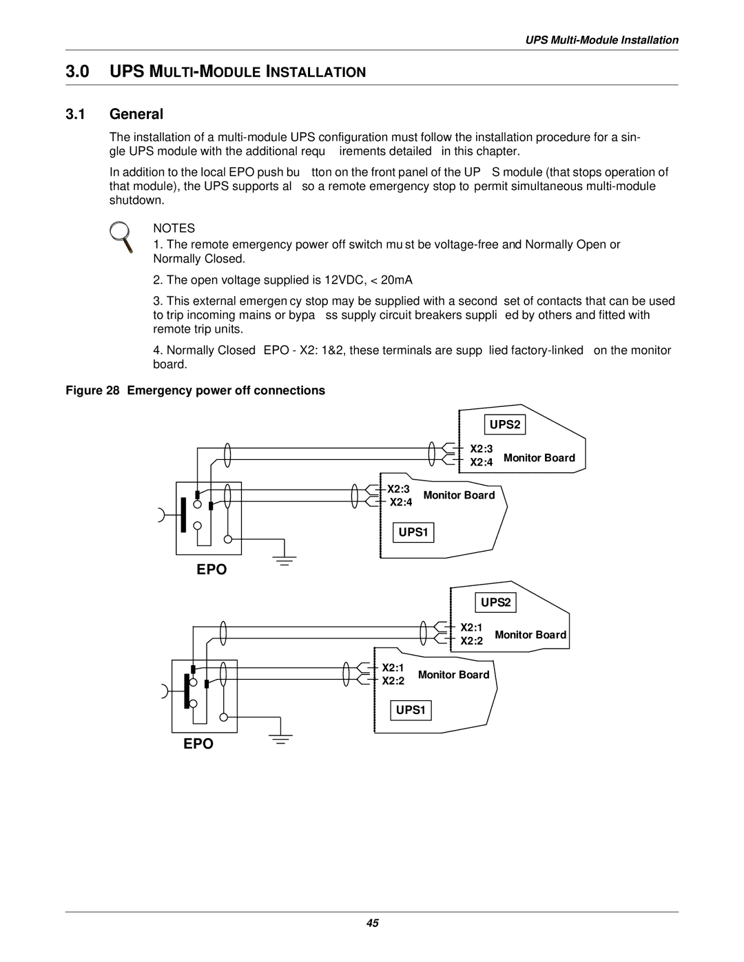 Emerson 50 and 60 Hz, 400V, 30-200kVA user manual General, X23 X24 Monitor Board, X21, X22 