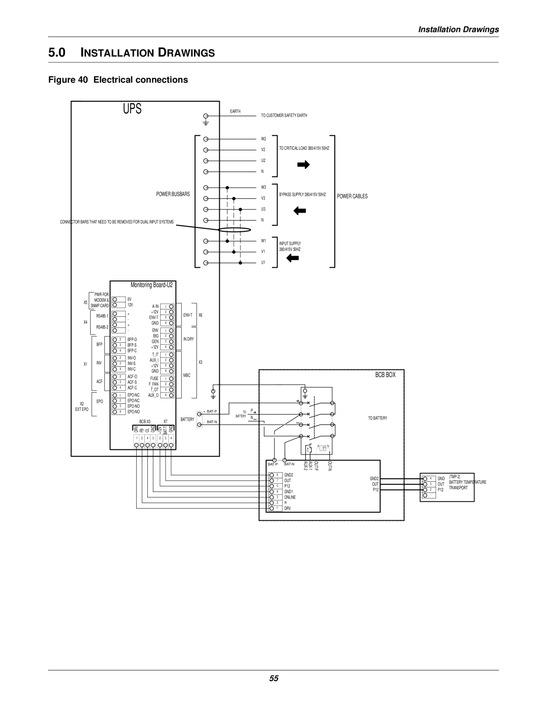 Emerson 400V, 50 and 60 Hz, 30-200kVA user manual Ups 