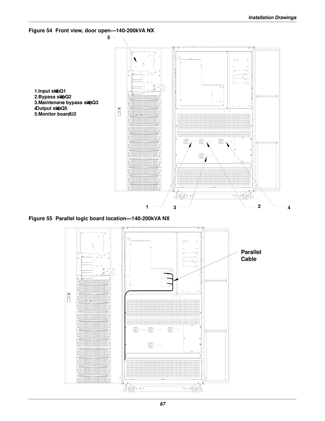 Emerson 400V, 50 and 60 Hz, 30-200kVA user manual Parallel Cable 