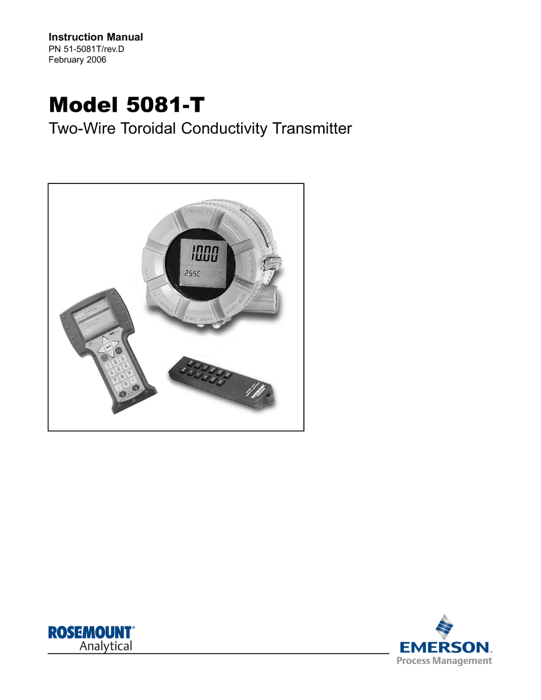 Emerson instruction manual Model 5081-T 