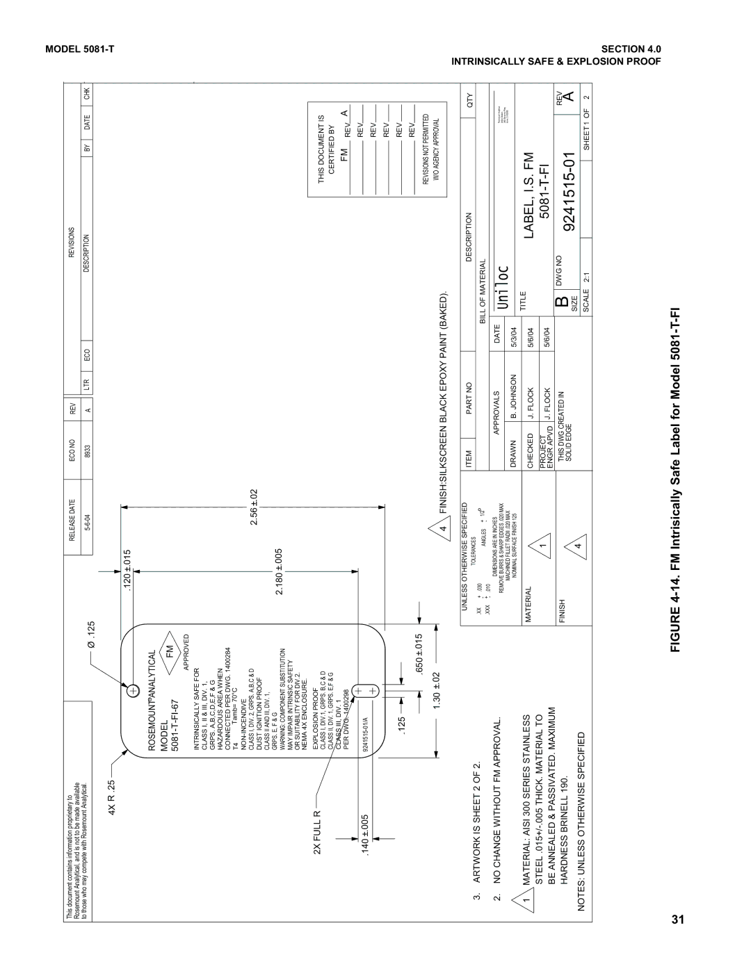 Emerson 5081-T instruction manual 9241515-01 