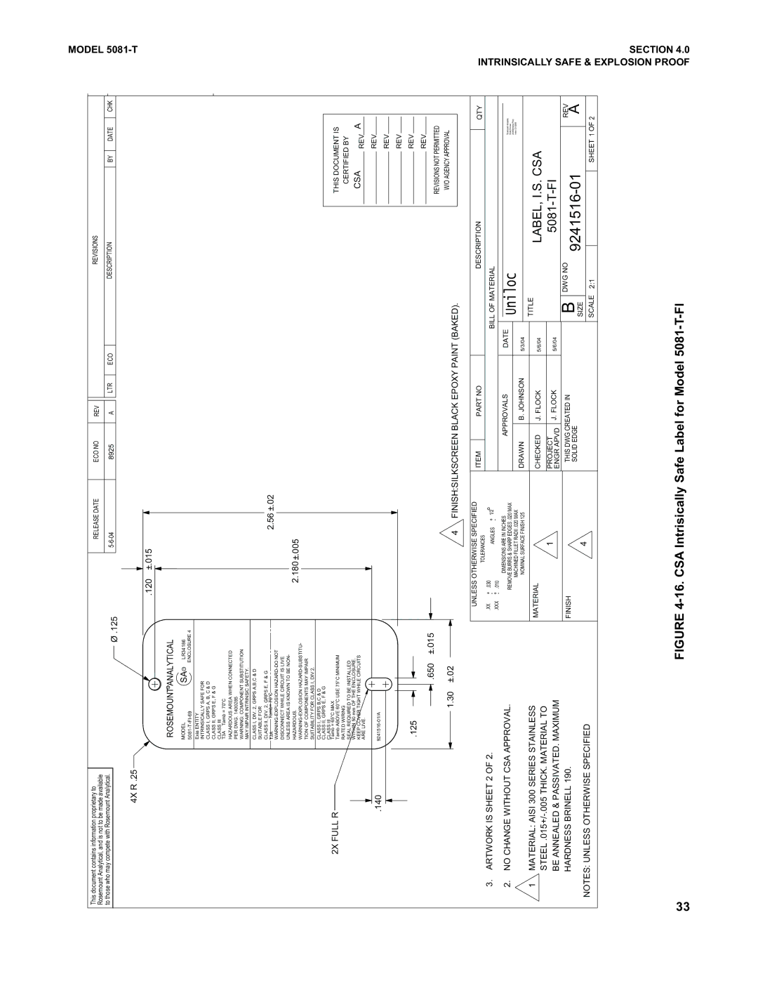 Emerson 5081-T instruction manual 9241516-01 