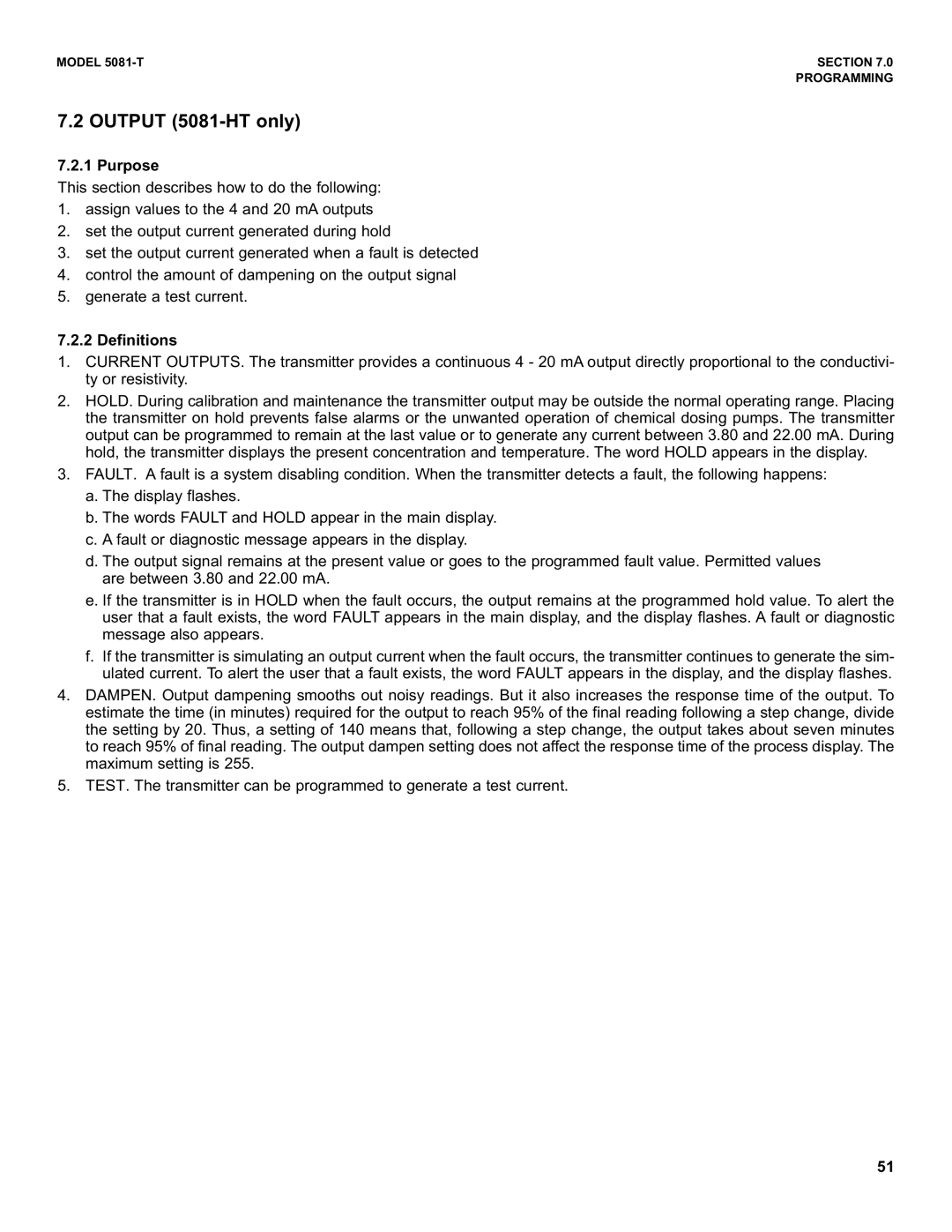 Emerson 5081-T instruction manual Output 5081-HT only, Purpose, Definitions 