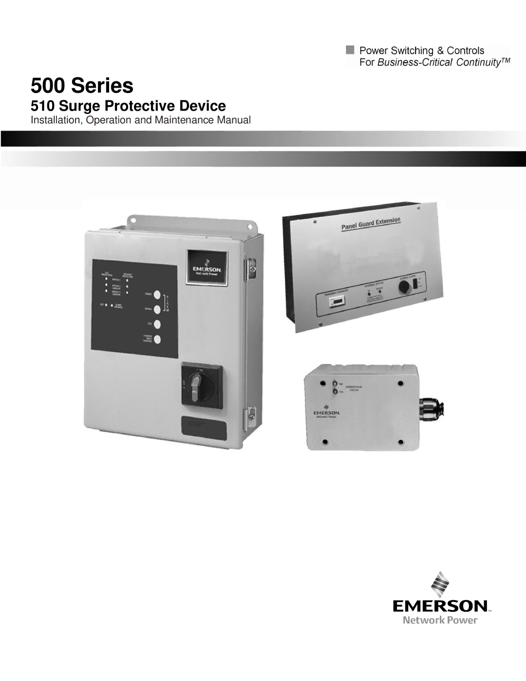 Emerson 510 manual Series 