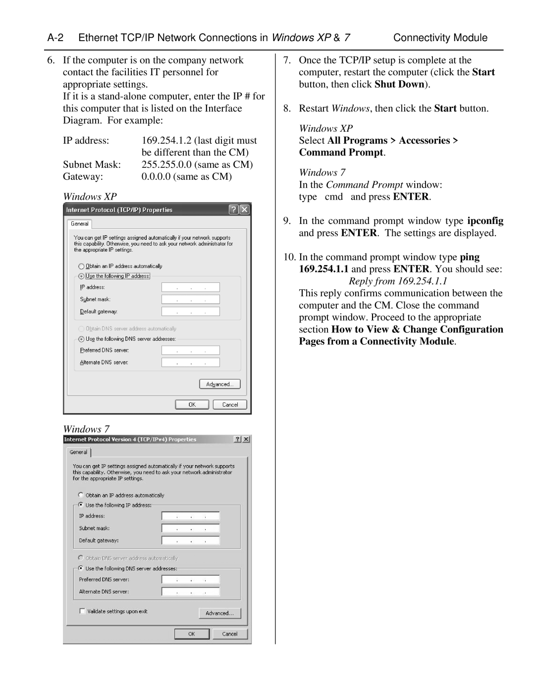 Emerson 5100 installation manual Select All Programs Accessories Command Prompt 