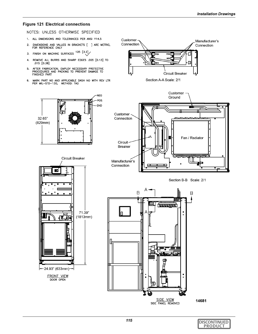 Emerson 540VDC manual Electrical connections 