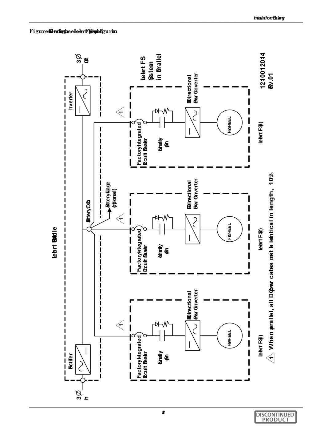 Emerson 540VDC manual Line drawing, three Liebert, FS systems in parallel configuration 