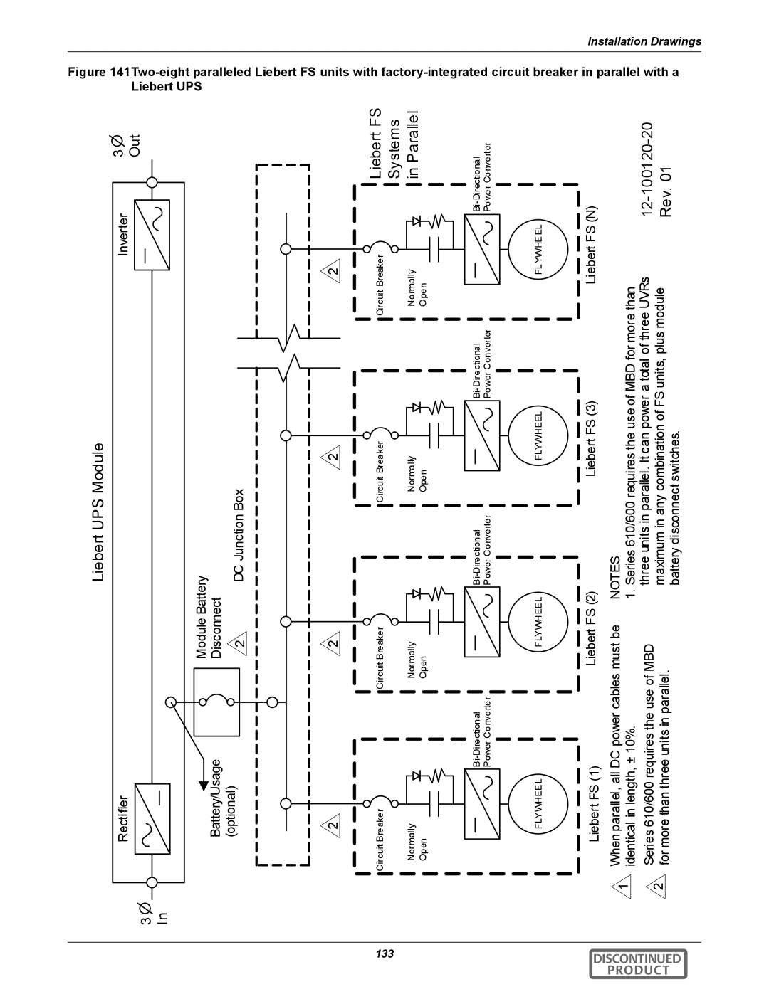 Emerson 540VDC manual Parallel with a, With factory-integrated circuit 