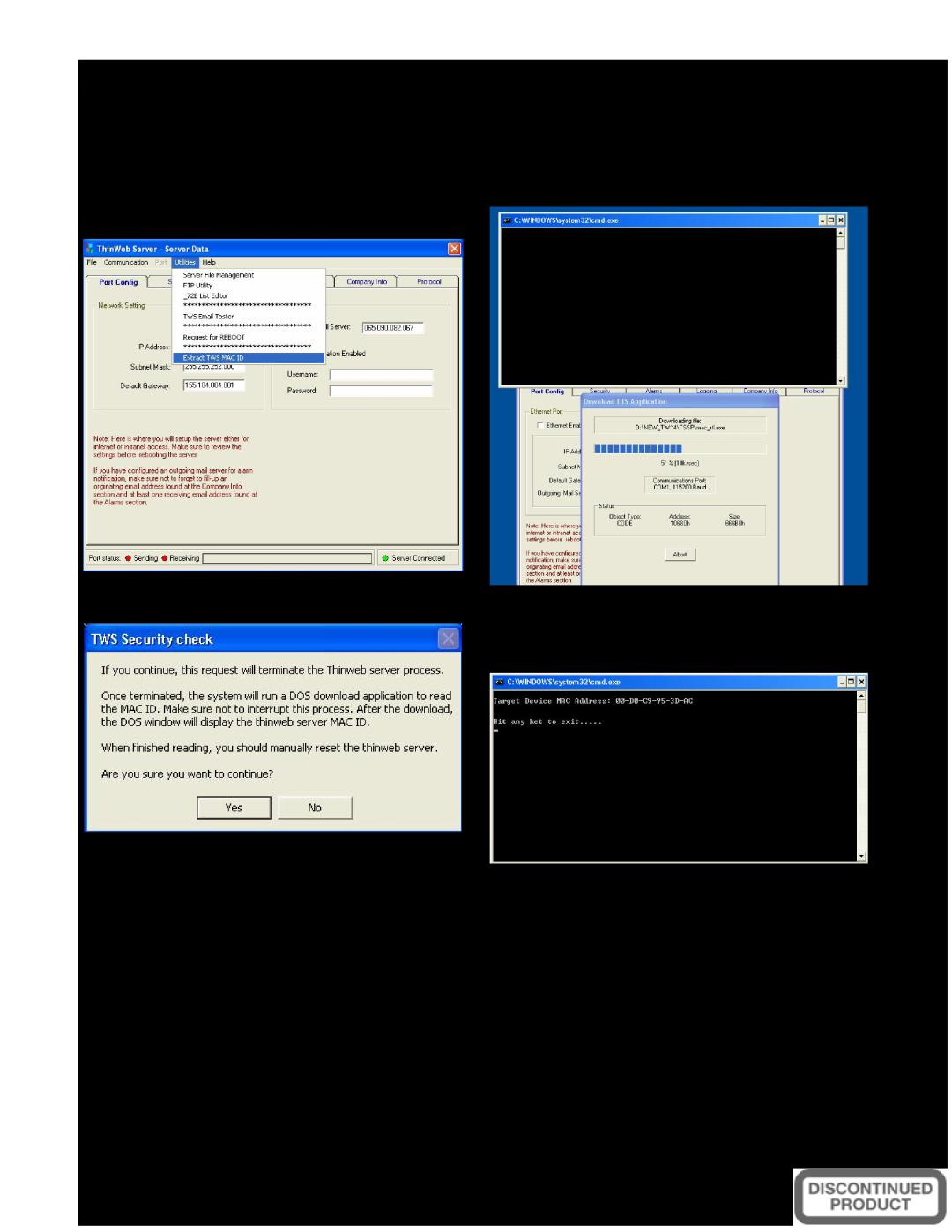 Emerson A5510, 5500 SERIES How to View TWS MAC Address, Thin Web Server, How to View the TWS MAC Address, Tws Mac Id 