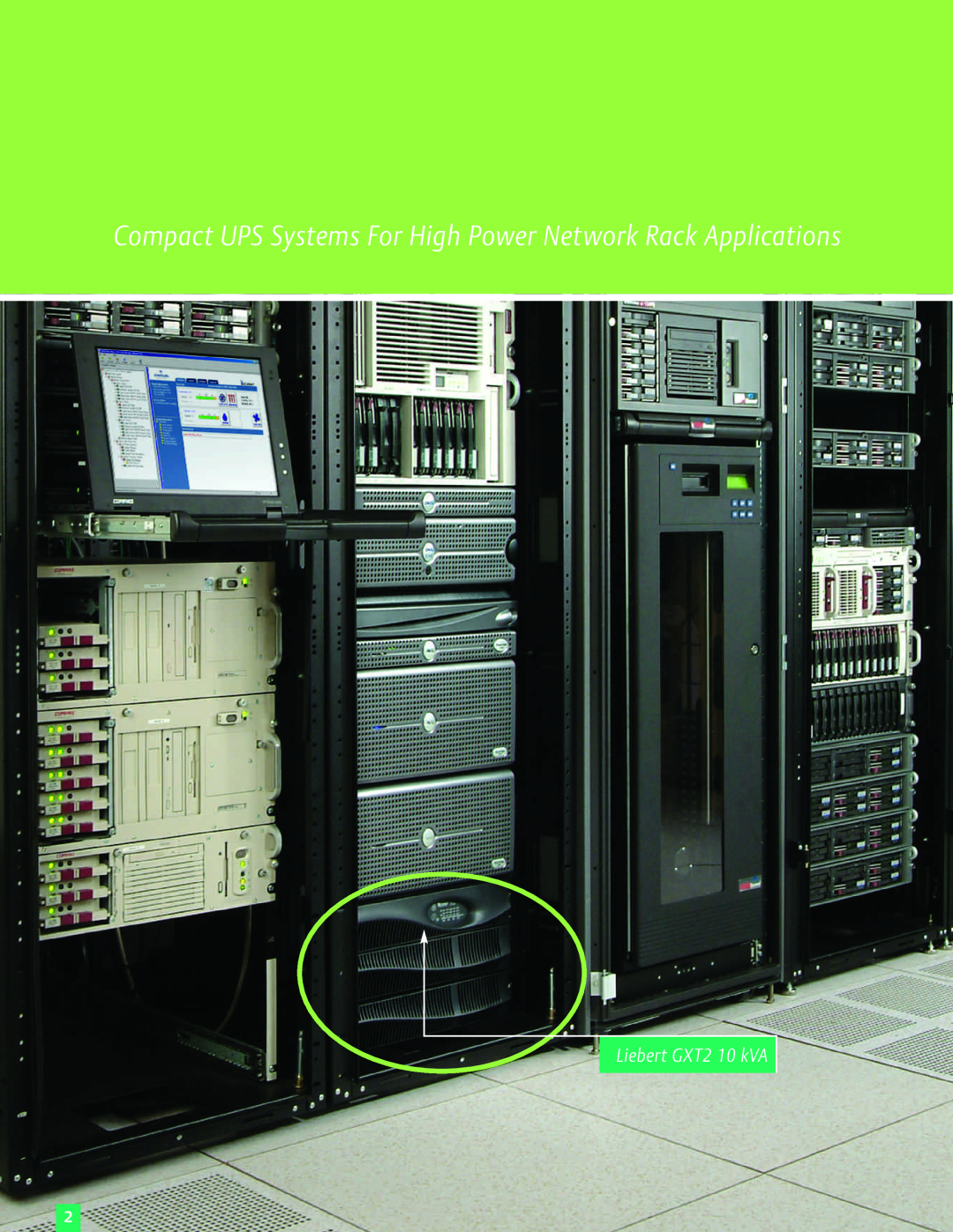 Emerson 6 kVA manual Compact UPS Systems For High Power Network Rack Applications, Liebert GXT2 10 kVA 