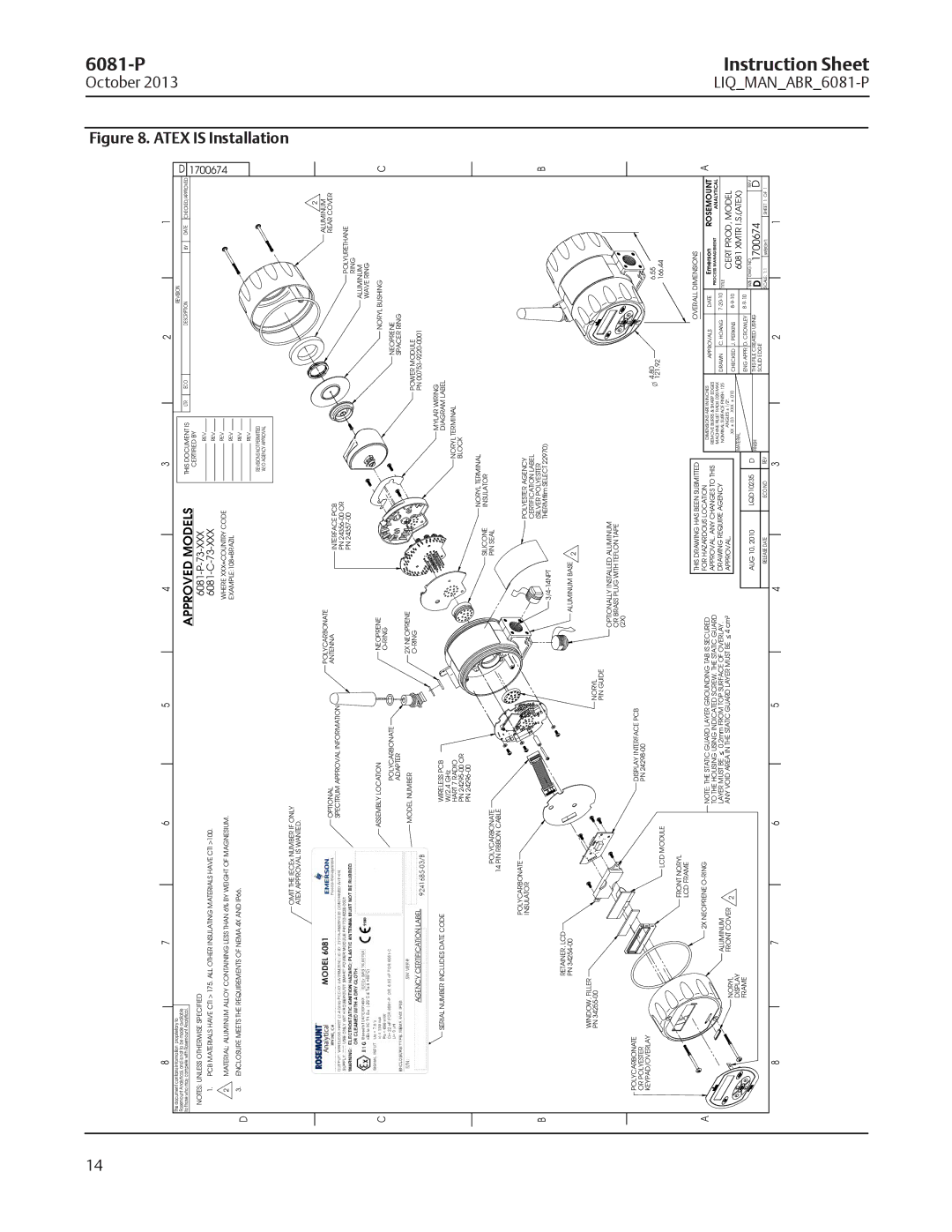 Emerson 6081-P instruction sheet Is Installation 