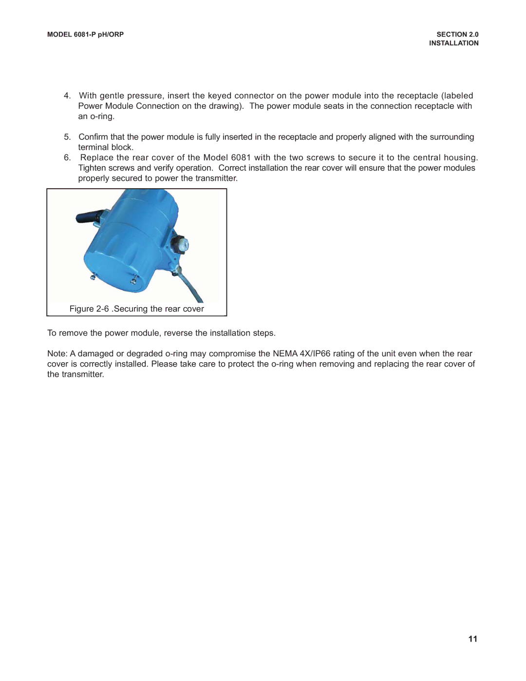 Emerson 6081-P instruction manual Section 