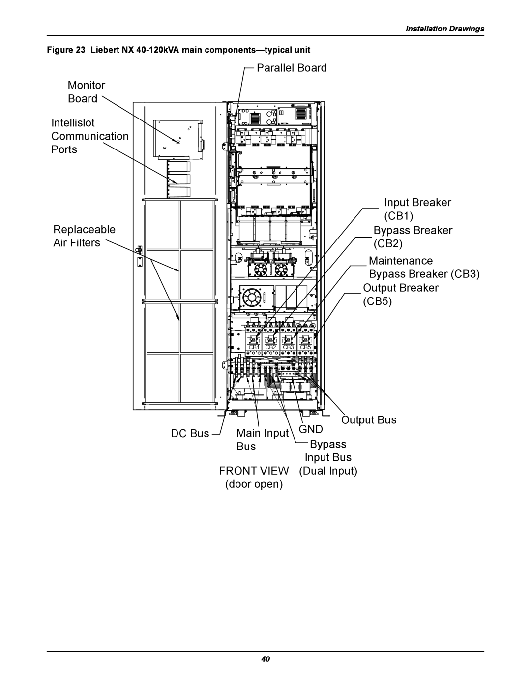 Emerson 60HZ, 480V user manual Parallel Board 