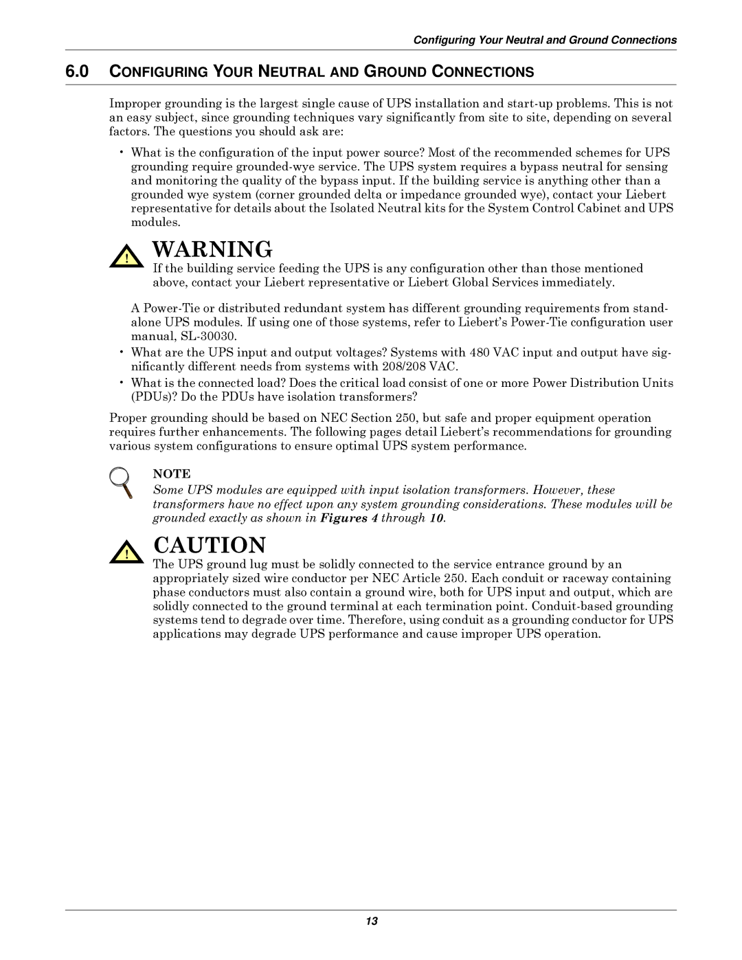 Emerson 610 installation manual Configuring Your Neutral and Ground Connections 