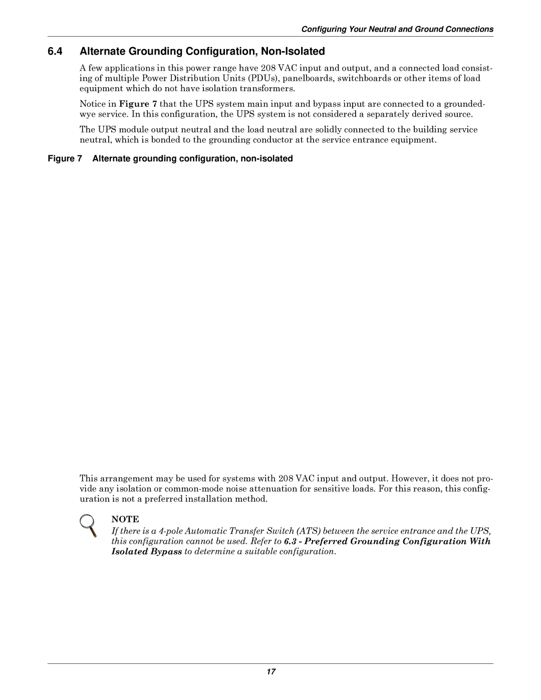 Emerson 610 Alternate Grounding Configuration, Non-Isolated, Alternate grounding configuration, non-isolated 